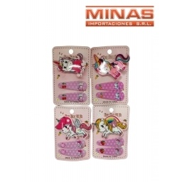 PINCITA + 2 BROCHES X 12 PCS,UNICORNIO, $ 30 CU.