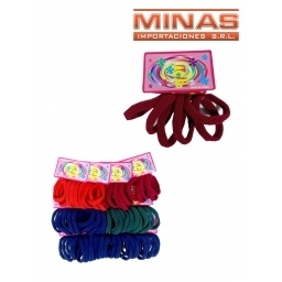 COLITAS TONOS OSCUROS, 6 UND. X 12 PCS, $ 7,50 EL SET.