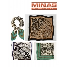 PAUELO DE DAMA 70 CM X 70 CM,A. PRINT, 3 COLORES.