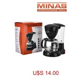 CAFETERA DE FILTRO DE 650 W, 6 TAZAS, SIST. ANTIGOTEO.