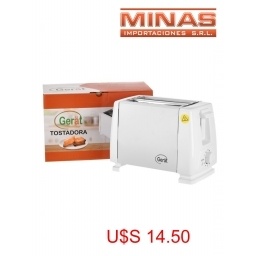 TOSTADORA PARA 2 REBANADAS, 700 W, 6 NIVELES DE TOSTADO, COLOR BLANCO.