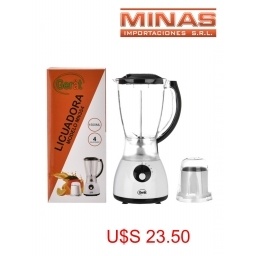 LICUADORA 1.5 L DE 4 VELOCIDADES + MOLINILLO MULTIUSO.