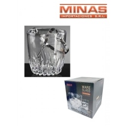 HIELERA DE VIDRIO X 12,5 CM + PINZA DE METAL.