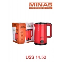 JARRA ELECTRICA X 1.5 L, 1500 W, AC. INOX,ROJA.