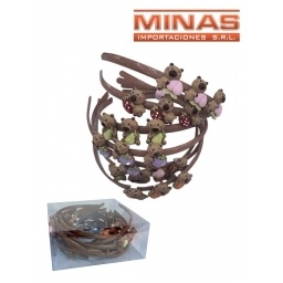 TIARA PLASTICA CON 3 CAPIBARA X 12 UND, $ 35 C/U.