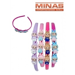 TIARA PLASTICA MONSTRUITO X 12 UND, 4 COLORES, $ 35 CU.