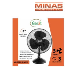 VENTILADOR DE 12, 40 W X 12 UNIDADES, COLOR NEGRO, CU USD 23,75 (AHORRO USD 25,90).