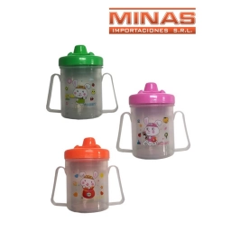 VASO ENTRENADOR PARA BEBE X 11 CM CON DOS ASA.