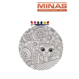 LAMINAS PARA PINTAR DE 40 CM + 6 COLORES + PINCEL