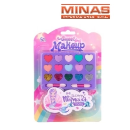MAQUILLAJE SOMBRAS X 15 COLORES, SIRENA.