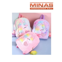 MOCHILA DE PELUCHE UNICORNIO
