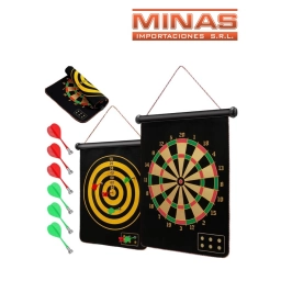 TIRO AL BLANCO DOBLE FAZ IMANTADO 12 + 4 DARDOS ( LIENZO 30 CM X 37 CM)