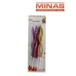 VELAS DE9  CM + PORTAVELAS X 12 UND.