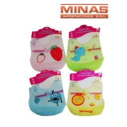 BABERO DE SILICONA CON DISE,5 MODELOS,