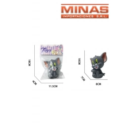 BEBE GATITO DE GOMA X 10 CM,CON CHIFLE .