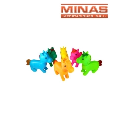 UNICORNIO CON CHIFLE X 10 CM.,SURTIDOS.