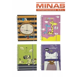 LIBRETA ANIMALES X 60 PAGINAS, 4DISEOS.