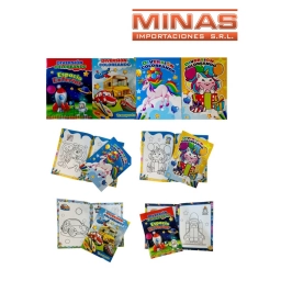 LIBRO DE COLOREAR DE 48 PAGINAS X 12 UND,SURTIDOS, $ 64,90 CU.