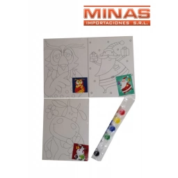 LAMINA PARA PINTAR CON ACUARELA 6 COLORES Y PINCEL