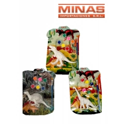 DINOSAURIO + 6 PINTURAS + PINCEL.