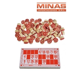 LOTERIA DE CARTON CON N  DE MADERA.