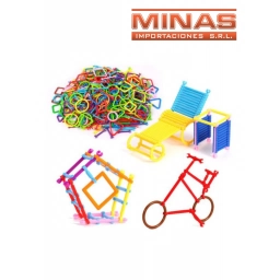 JUEGO DIDACTICO PALITOS,DE ENCASTRE X 500 GR.