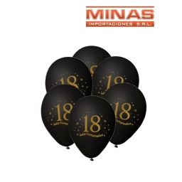 GLOBOS 18 AOS 10 PCS. 12"