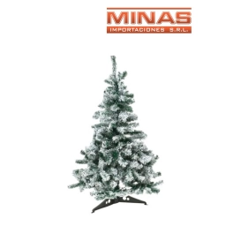 ARBOL STANDARD NEVADO X 90CM, 80 RAMAS, CON BASE DE PLASTICO.