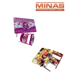 ESCRITORIO 60 CM X 40 CM + SILLITA , MUECA CON ABECEDARIOO.