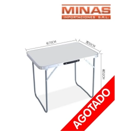 MESA PLEGABLE  DE ALUMINIO 70 CM X 50 CM X 60 CM.