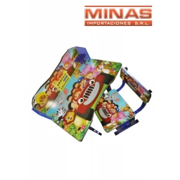 ESCRITORIO + SILLA, ABACO Y RELOJ, 70 CM X 45 CM, FONDO DEL MAR.