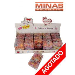 DISPLAY GOMITAS P.TRENZAS T. PASTEL X 20 CAJITAS, $30 C/U.