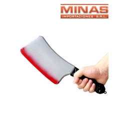 HACHA DE CARNICERO CON SANGRE X 35 CM.