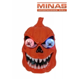 MASCARA CALABAZA,CON LUZ EN LOS OJOS.