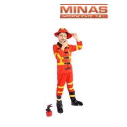 DISFRAZ DE BOMBERO 3 TALLAS