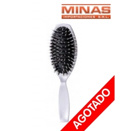 CEPILLO OVALADO PLATEADO DE 24 CM.