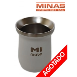 MATE DE ACERO INOXIDABLE EXCELENTE CALIDAD BLANCO X 160 ML.