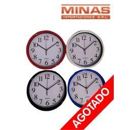 RELOJ DE PARED 25 CM, LISO.