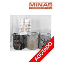 CANASTO PARA ROPA DE TELA,PLEGABLE, 40 CM X 40 CM X 50 CM.