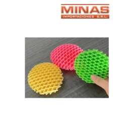 MALLA  ANTIESTRES X 10 CM.CON LLAVERO,VARIOS COLORES.