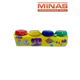 MASAS INFANTILES, 4 COLORES X 55 G CU.