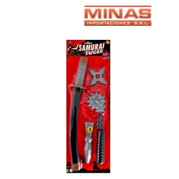 KATANA + MANGUAL SAMURAI + KUNAI + ESTRELLA NINJA.