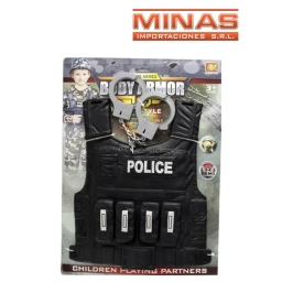 CHALECO ANTIBALAS + ESPOSAS.