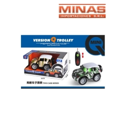 CAMIONETA CAMUFLADA A CONTROL  X 15 CM, 2 DIRECC. Y LUCES.
