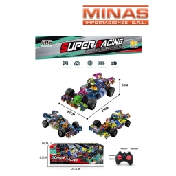 AUTO F 1 A CONTROL CON 4 CANALES X 20 CM,FUNCION DERRAPE Y LUZ, DISE GRAFFITI