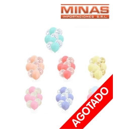 GLOBO 9 PCS 8 COLORES