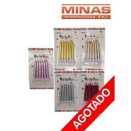 VELAS PARA CUMPLEAOS 6 PCS 5 COLORES