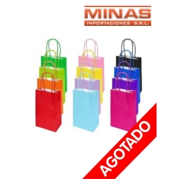 BOLSA CRAFT 22 CM X 28 CM X 12 UND,VARIOS COLORES, $18 CU.