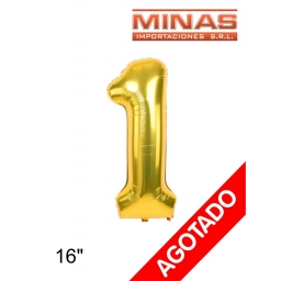 GLOBO N 1, DE 16 PULGADAS, DORADO.