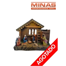 PESEBRE ELECTRONICO CON LUZ INCORPORADAS 26 X 21 X 12 CM